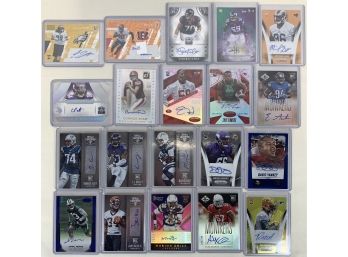 Lot Of (20) Autographed Football Cards