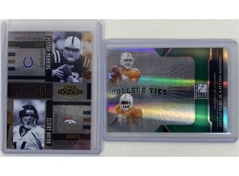 Lot Of (2) Serial Numbered Peyton Manning Inserts