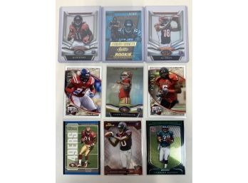 Lot Of (9) Football Rookie Cards
