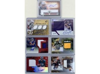 Lot Of (7) Football Relic/ Patch Autographs
