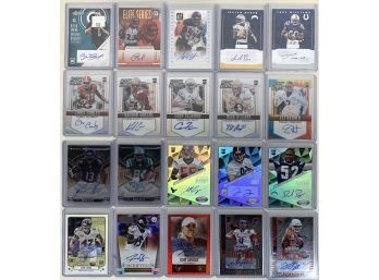 Lot Of (20) Autographed Football Cards