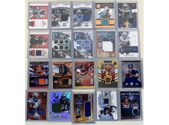 Lot Of (20) Football Relic/ Game Used Cards