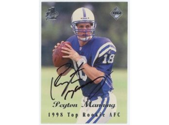 1998 Edge Peyton Manning Rookie On Card Autograph W/ COA