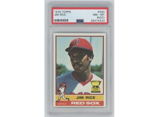 1976 Topps Jim Rice Rookie Cup PSA 8(OC)