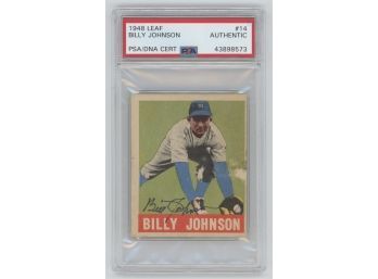 1948 Leaf Billy Johnson PSA DNA Authentic