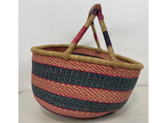 Vintage African Market Basket
