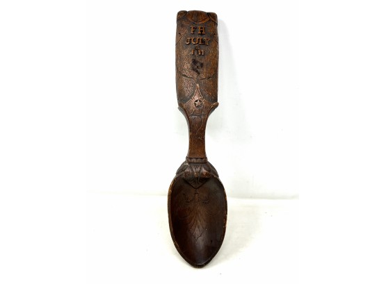 Large Wooden Carved Spoon