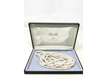HUGE Vintage Pearl Necklace In Jewelers Box