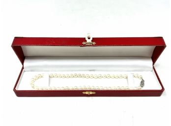 Stunning Pearl Necklace In Box