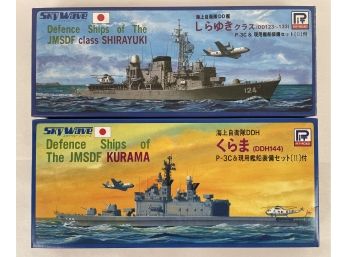 Pair Of Skywave Pit Road Model Kits Japanese War Ships New Old Stock