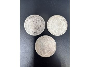 Lot Of 3 1921 Morgan Silver Dollars
