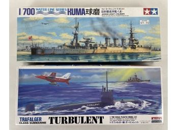 2 Vintage Military Model Kits 1/700 Scale New Old Stock