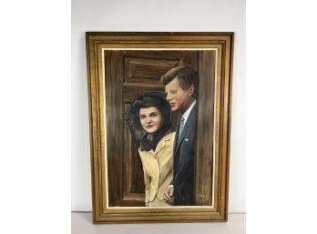Large Original Portrait Of The Kennedys Jackie And JFK