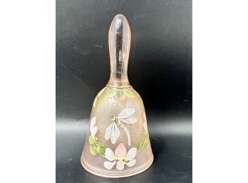 Vintage Fenton Opalescent Hand Painted Bell - Signed