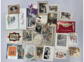 Lot Of Vintage Holiday Cards