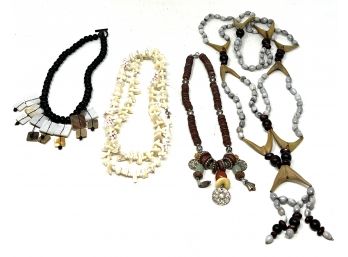 Costume Jewelry Lot 10 - Stone Necklaces
