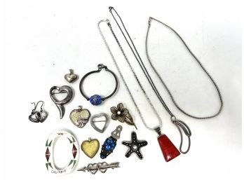 Costume Jewelry Lot 2 - Includes Necklaces, Pendants And Danecraft Sterling Brooch