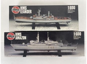 Lot Of 2 Airfix 1/600 Scale Ship Model Kits New Old Stock