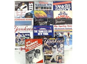 Vintage Yankee Magazine & Program Lot