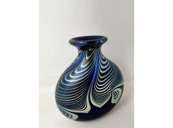 Vintage Art Glass Vase Signed Dated 1979 Beautiful
