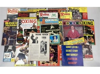 Large Collection Of Boxing Magazines - The Ring Great Covers
