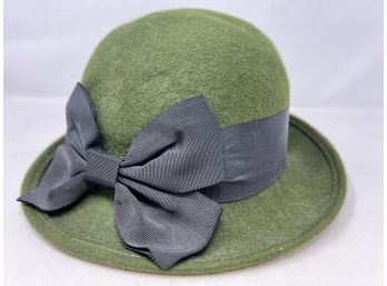 Vintage Olive Colored Wool Hat