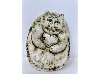 Studio Pottery Wall Pocket Cat