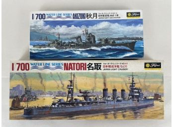 2 Vintage Fujimi Model Kits Military Ships Need Old Stock