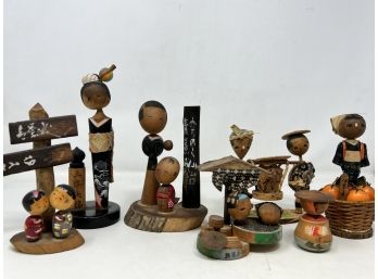 Collection Of Vintage Japanese Made Figure Dolls