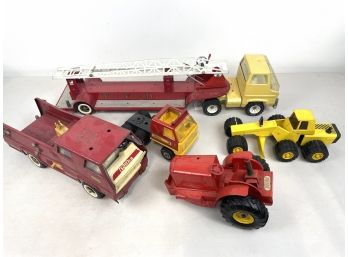 Lot Of Vintage Tonka Including Fire Truck And More!!!