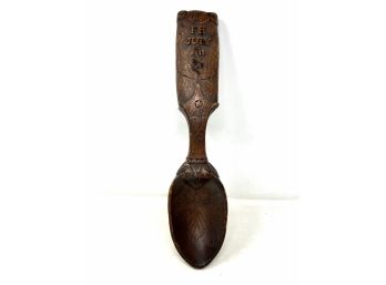 Large Wooden Carved Spoon