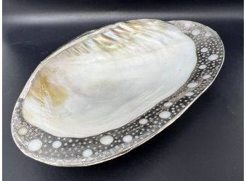 Footed Shelf Seashell Trinket Dish