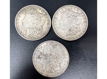 Lot Of 3 1921 Morgan Silver Dollars
