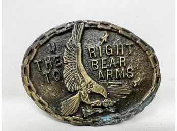 Vintage Belt Buckle 'The Right To Bear Arms'
