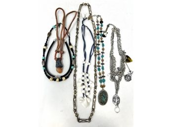 Costume Jewelry Lot 6 - Includes Lucky Brand Charm Necklace