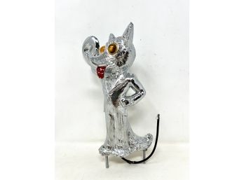 Vintage Mr. Wolf Hood Ornament With Light Up Eyes - New Old Stock