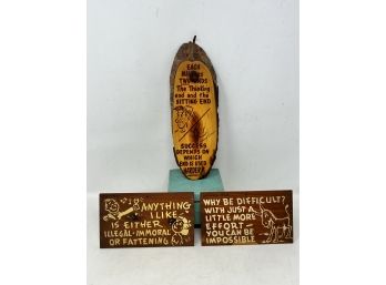 Vintage Wooden Travel Souvenirs - Humor