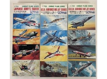 Lot Of 3 Tsukuda Airplane Model Kit Sets 1/700th Scale