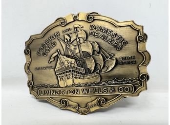 Vintage Belt Buckle Livingston Wells & Co