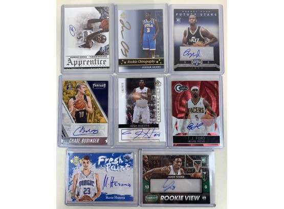 Lot Of (8) Autographed Basketball Cards