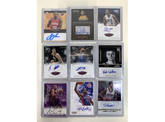 Lot Of (9) Autographed Basketball Cards