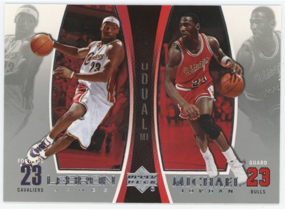 2005 Upper Deck Dual LeBron James/ Michael Jordan