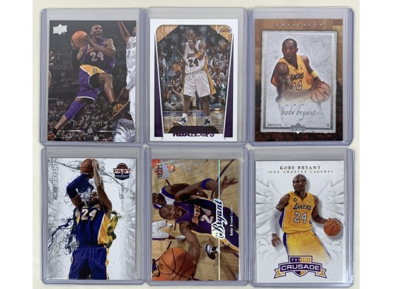 Lot Of (6) Kobe Bryant Basketball Cards