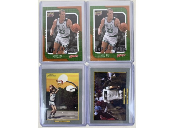 Lot Of (4) Larry Bird Basketball Cards