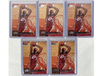 Lot Of (5) 2009 Upper Deck LeBron James Basketball Cards