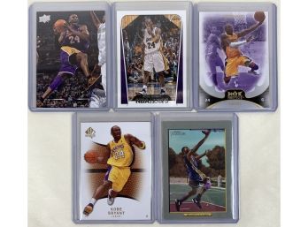 Lot Of (5) Kobe Bryant Basketball Cards