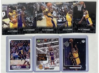 Lot Of (8) Kobe Bryant Basketball Cards
