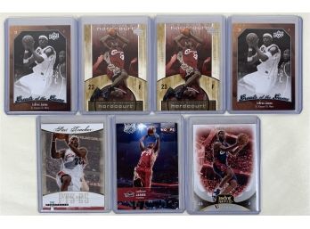 Lot Of (7) LeBron James Basketball Cards