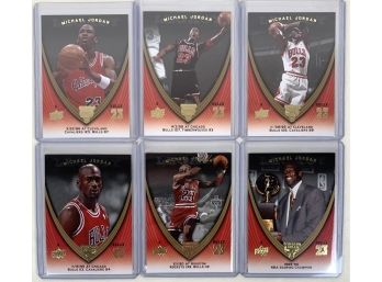 Lot Of (6) 2008 Upper Deck Michael Jordan Legacy Cards