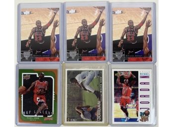 Lot Of (6) Michael Jordan Basketballl/ Baseball Cards